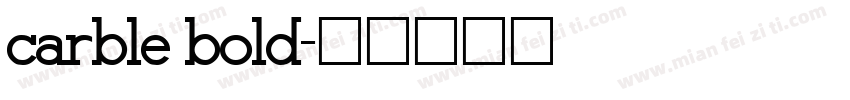 carble bold字体转换